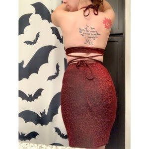 Vestidos wrap around bra top and skirt